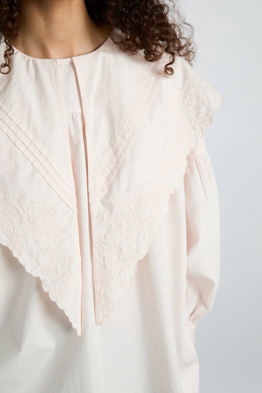 embroidered candy blouse - pink