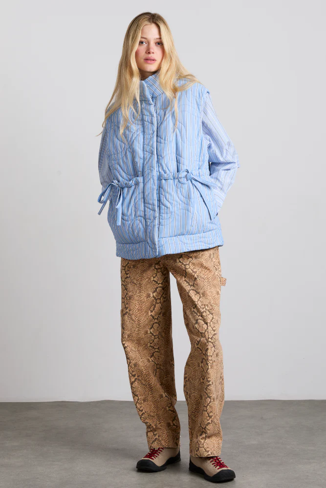 celeste quilted gilet - blue stripe