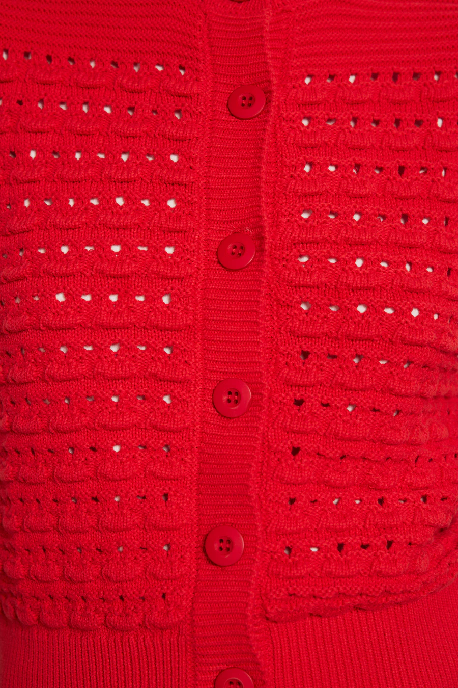aggie knitted tank - red