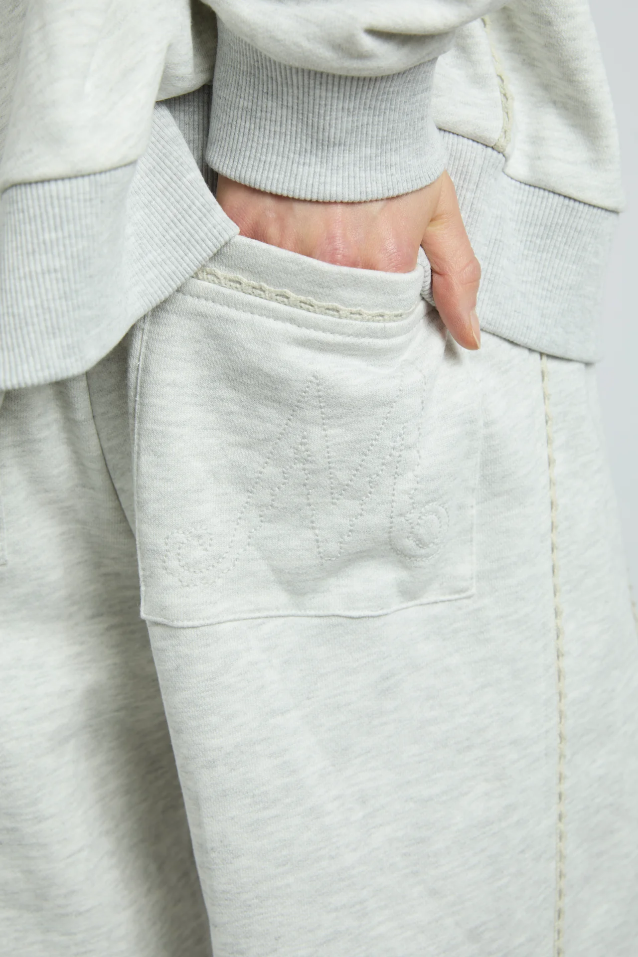 felix jogger - ice grey marl