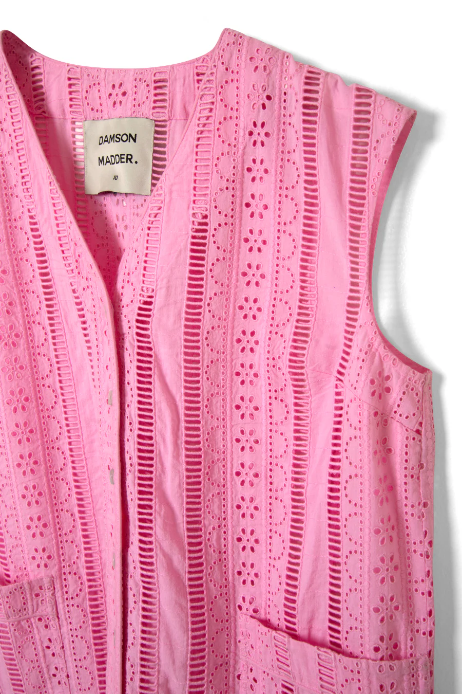 alys vest - pink broderie