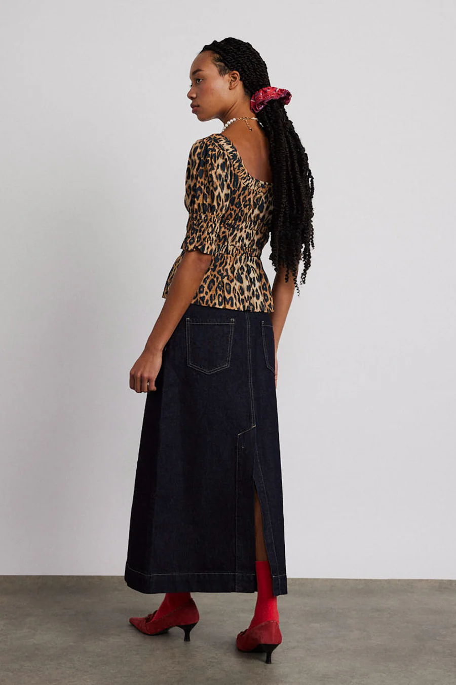 charley denim skirt - dark indigo