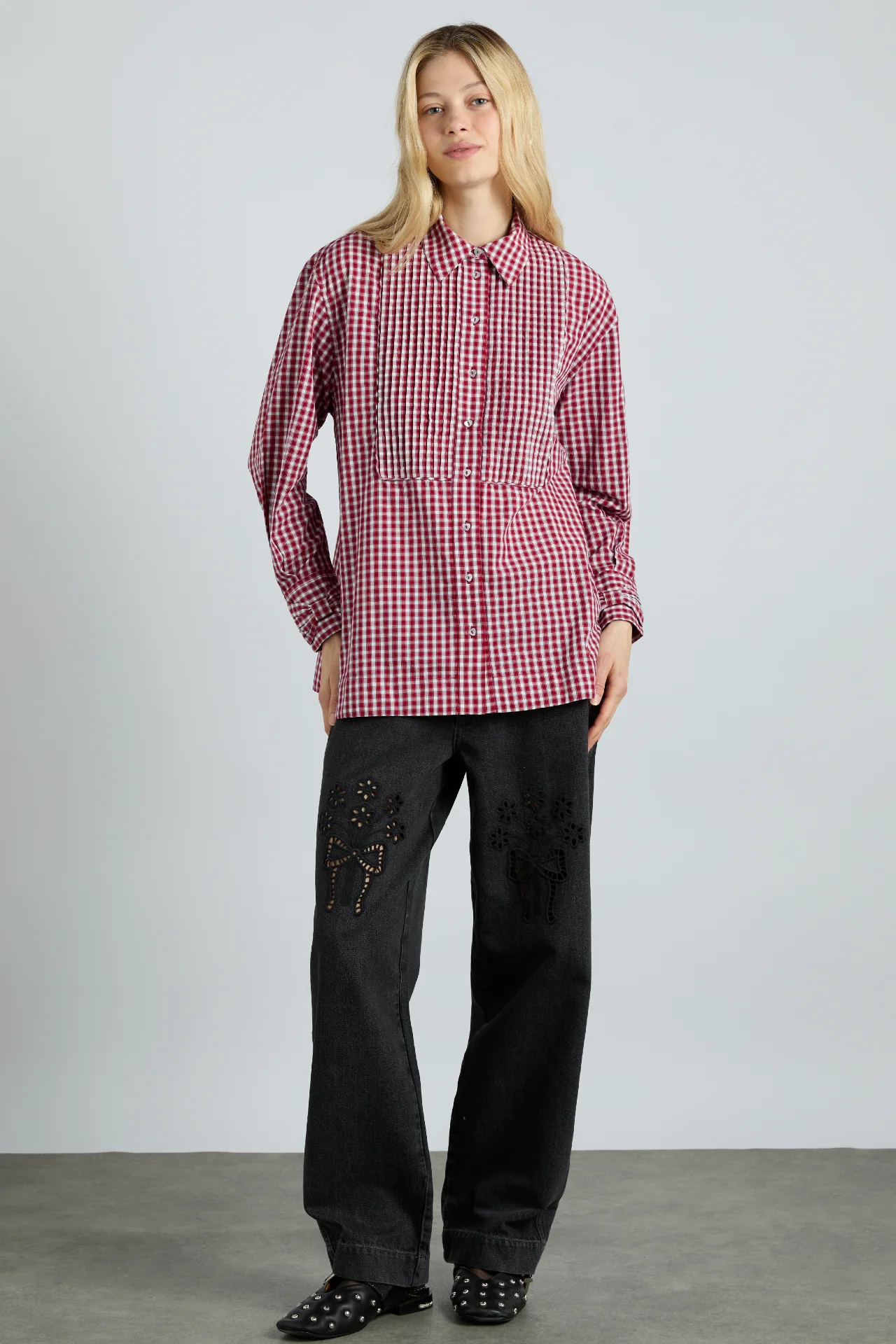michelle shirt - cherry gingham