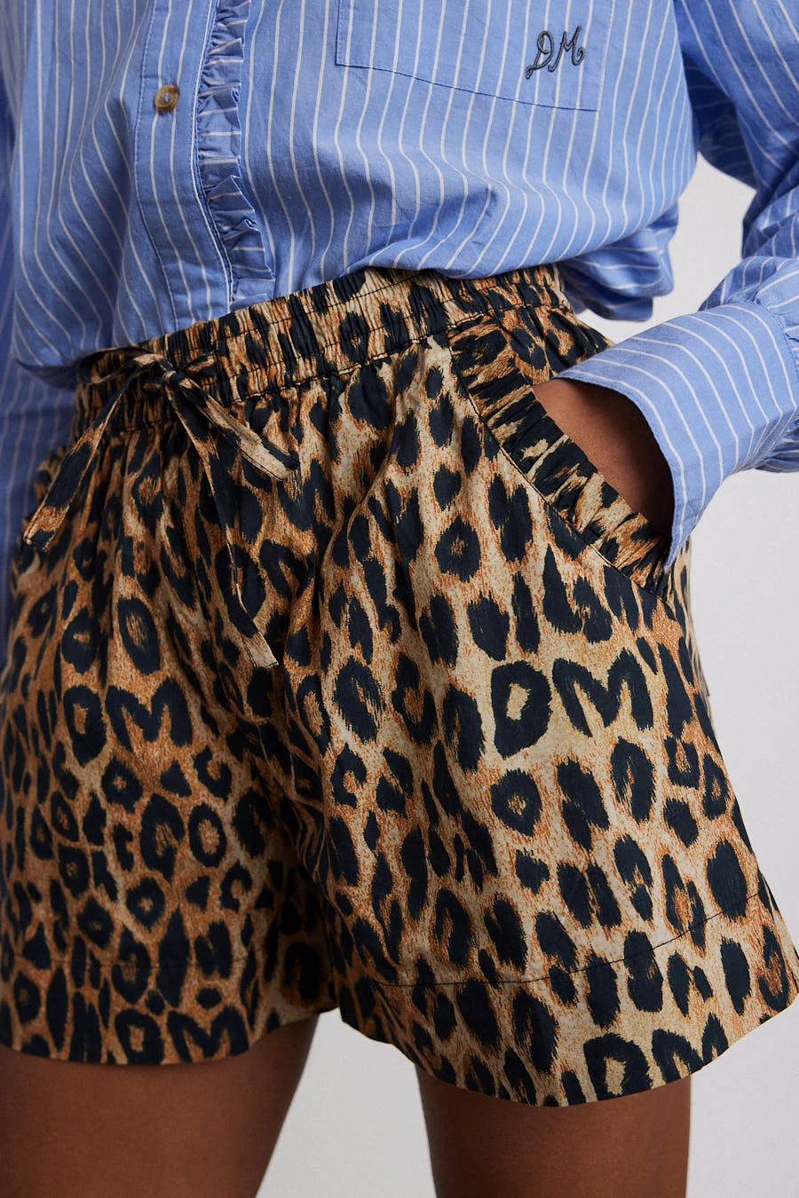 leopard pull on shorts