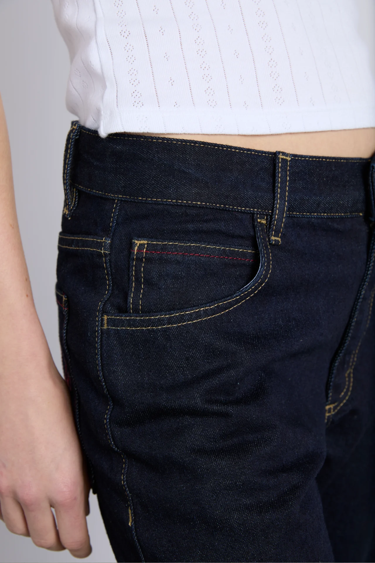 Italian selvedge sylvie jeans with turn up