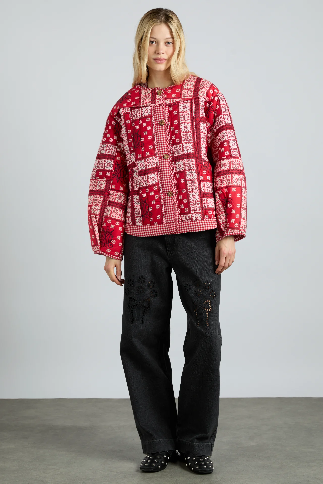 macy jacket - red bandana