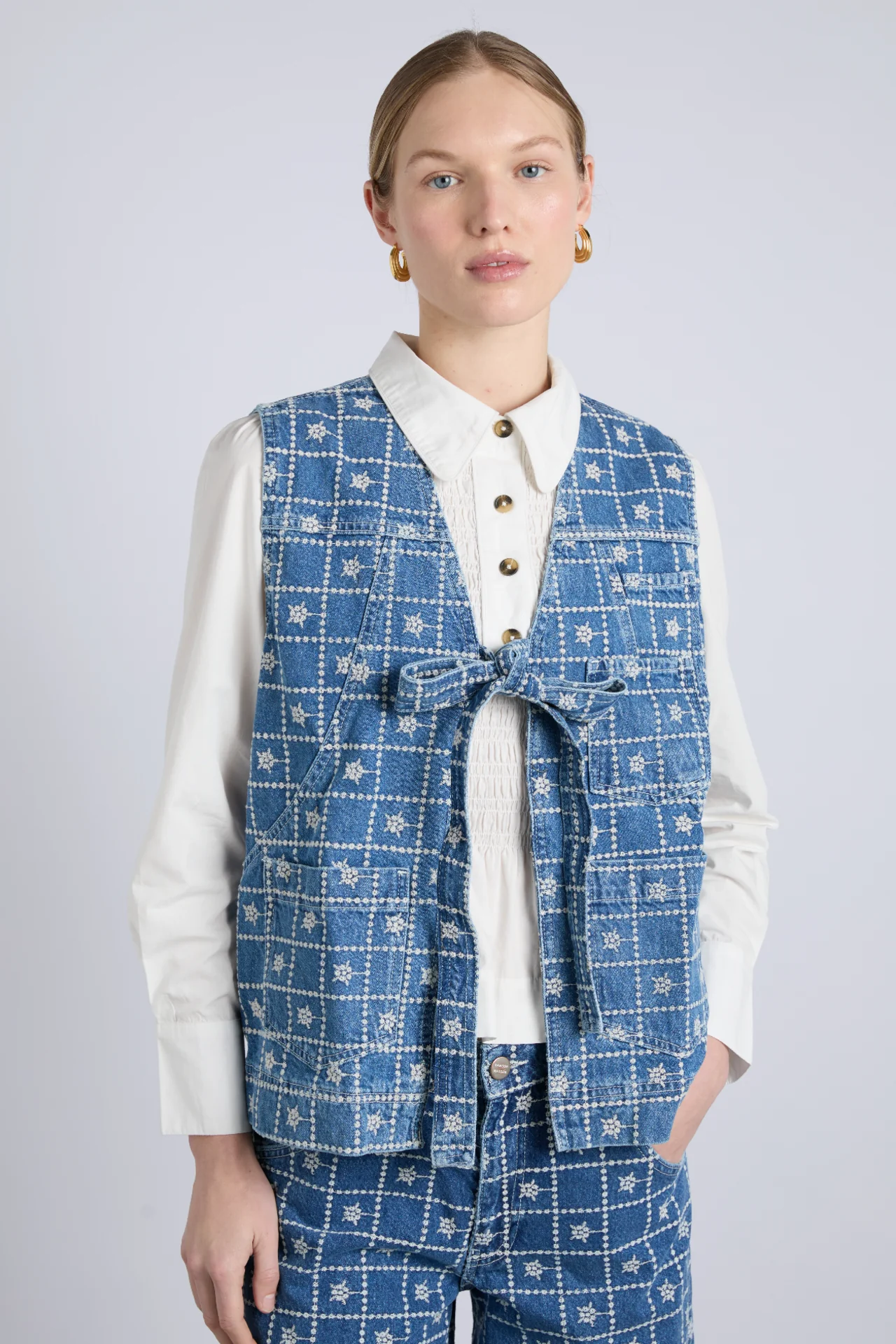 dilly vest - broderie
