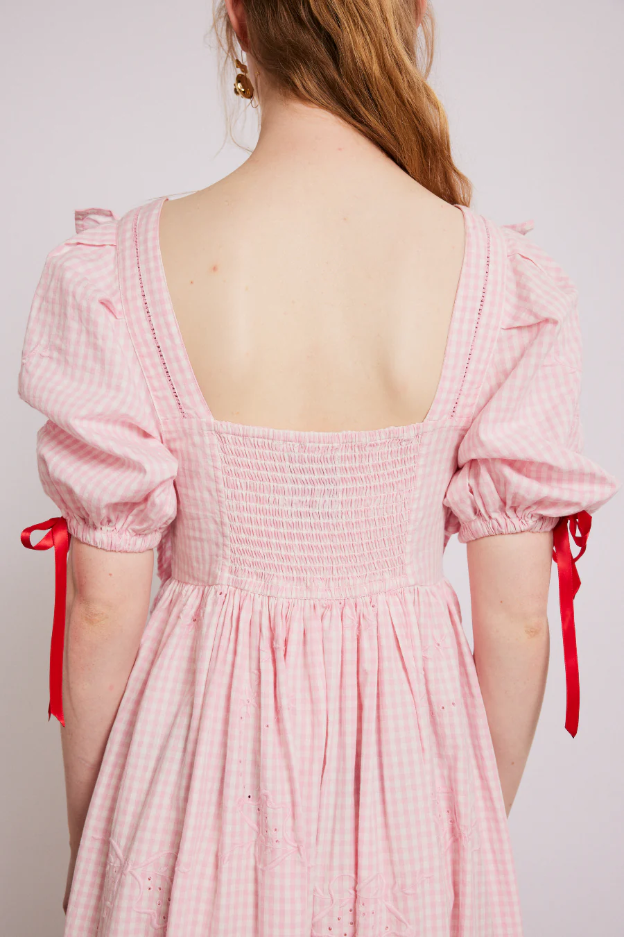 rhea dress - pink gingham