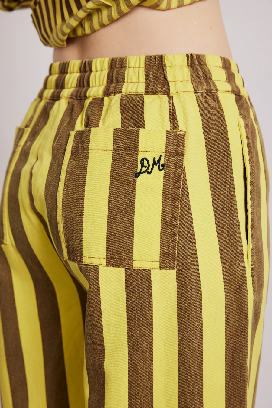 rafe pants - yellow choc stripe