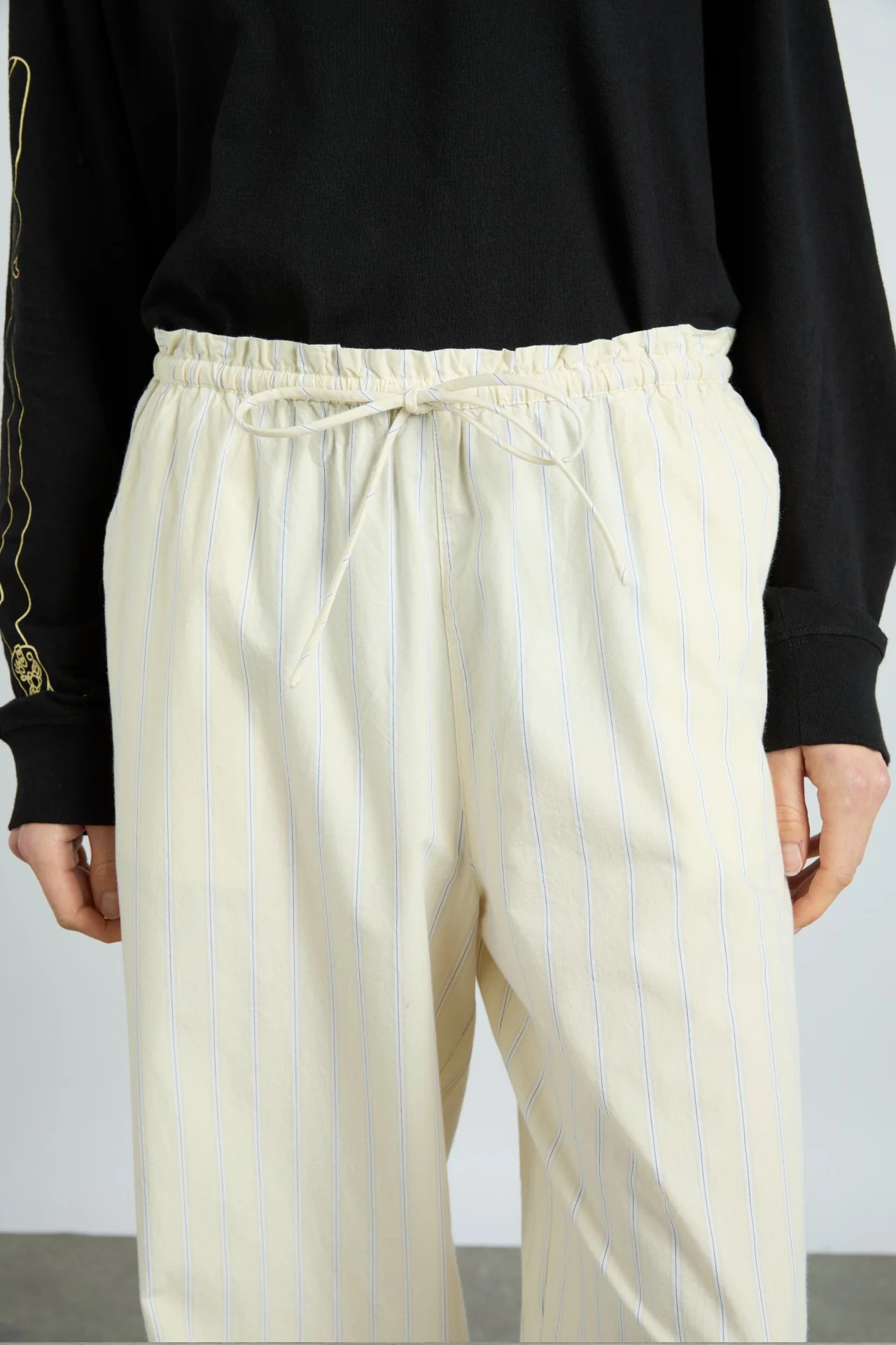 lucy trousers - butter business stripe