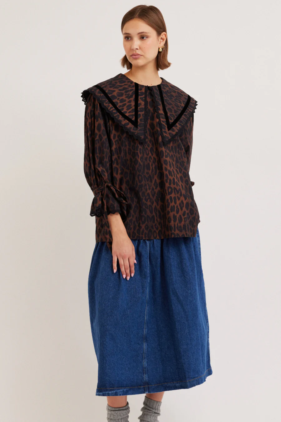 candice blouse - leopard