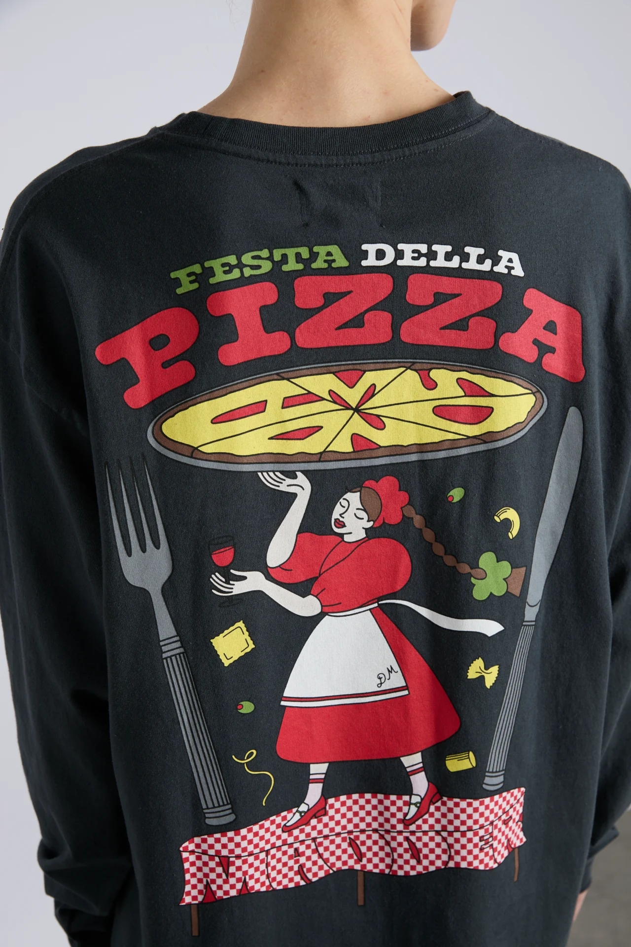 pizza party ls washed tee