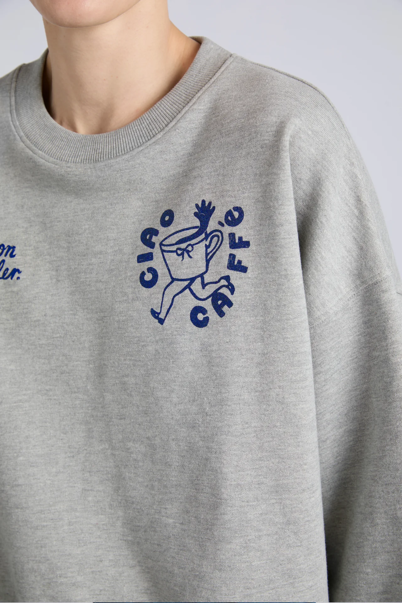ciao cafe sweatshirt - grey marl