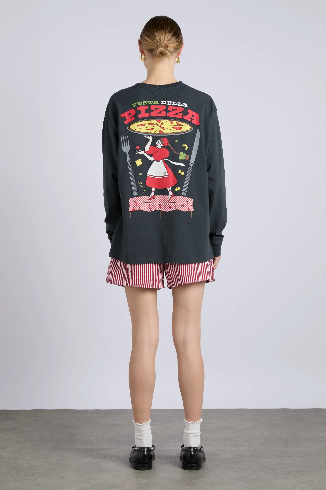 pizza party ls washed tee