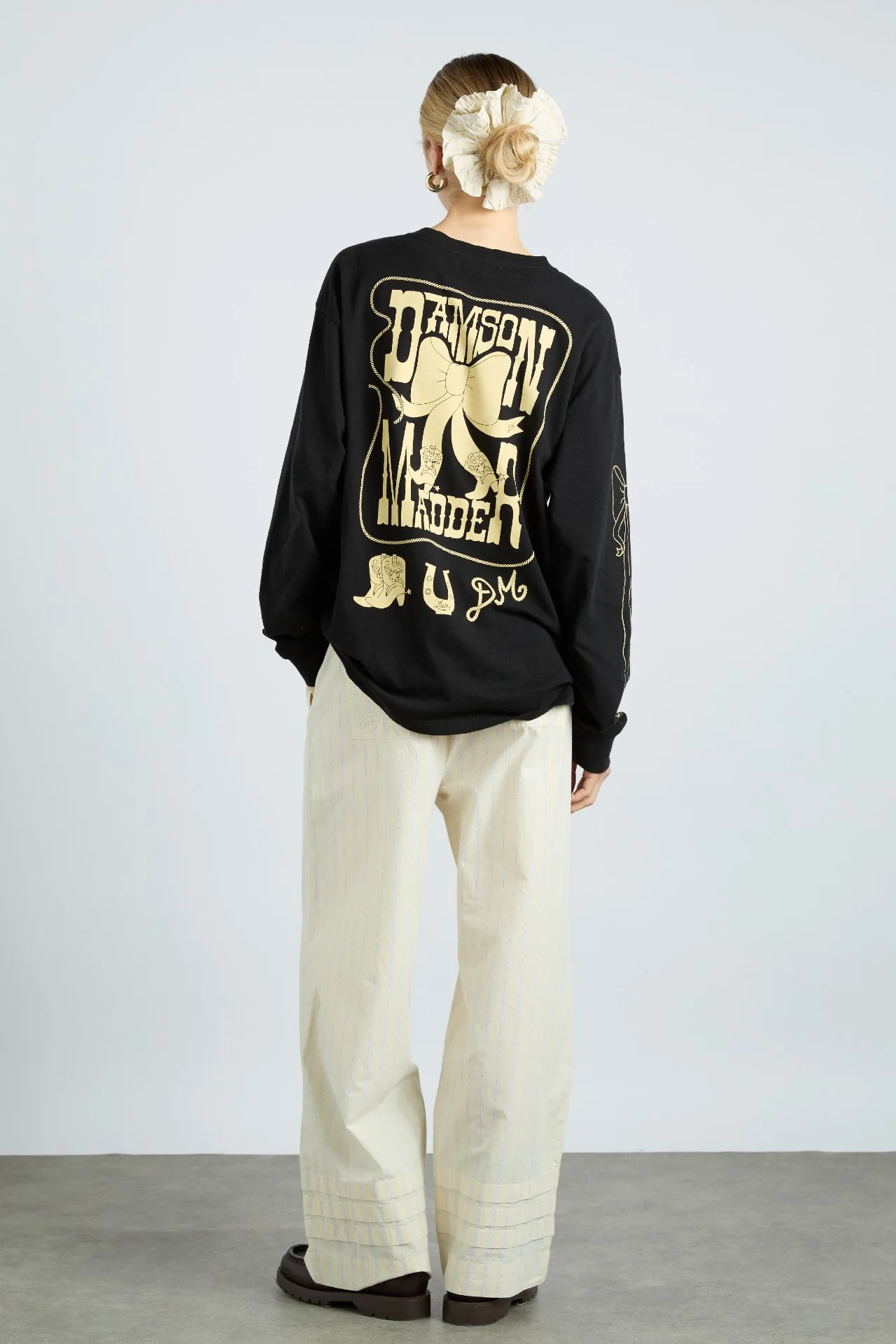 lucy trousers - butter business stripe