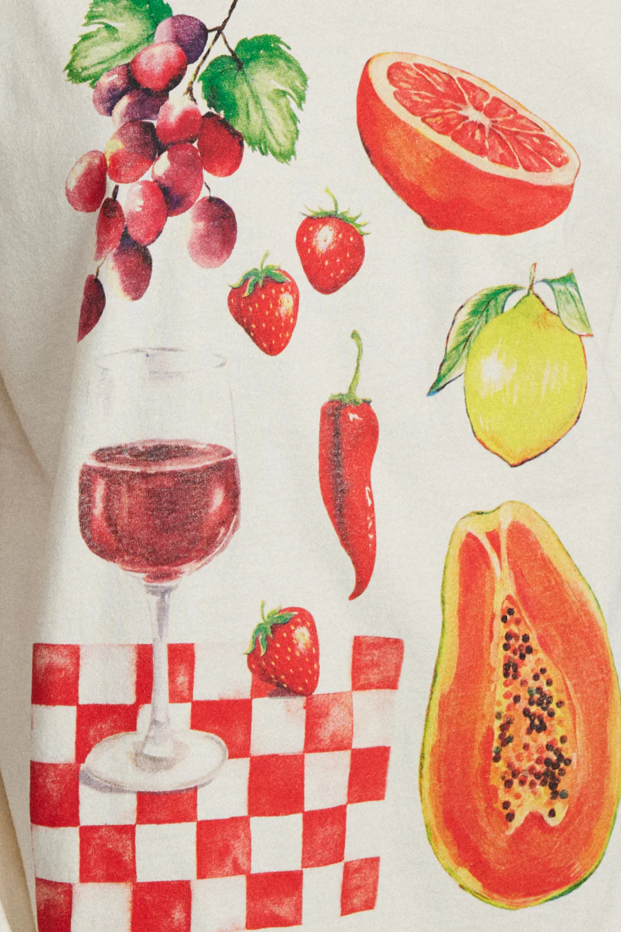 fruit picnic boyfriend tee