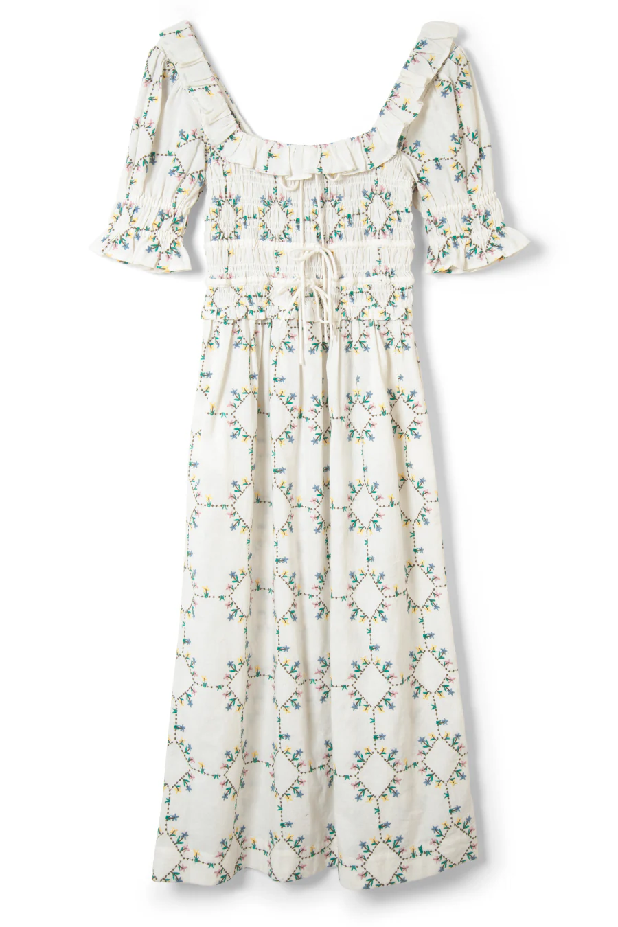 heidi embroidered midi dress