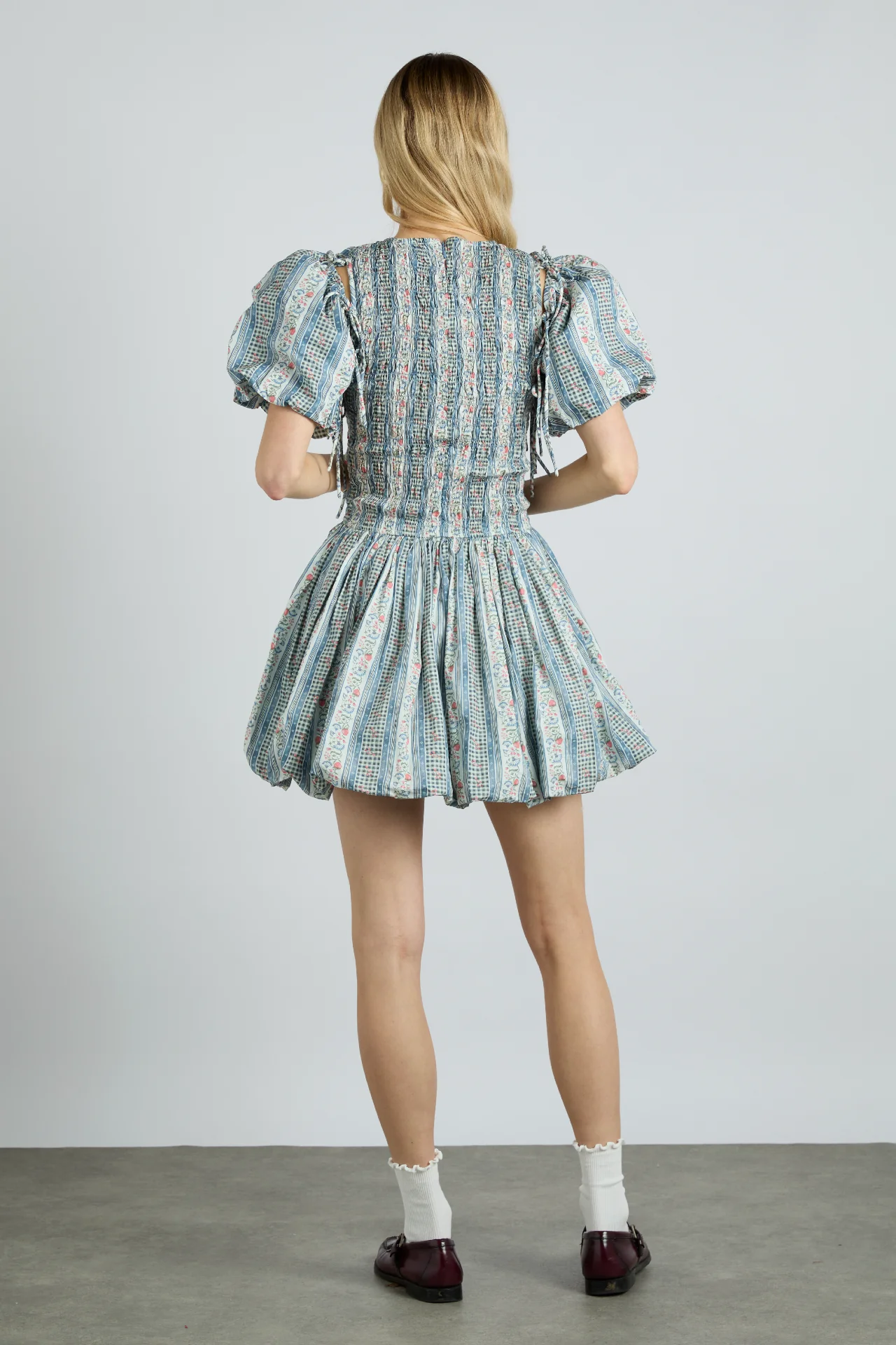 becca bubble mini dress - wallpaper floral