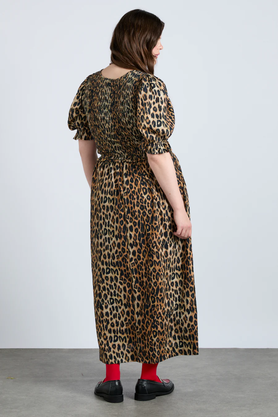 bluebelle midi dress - leopard