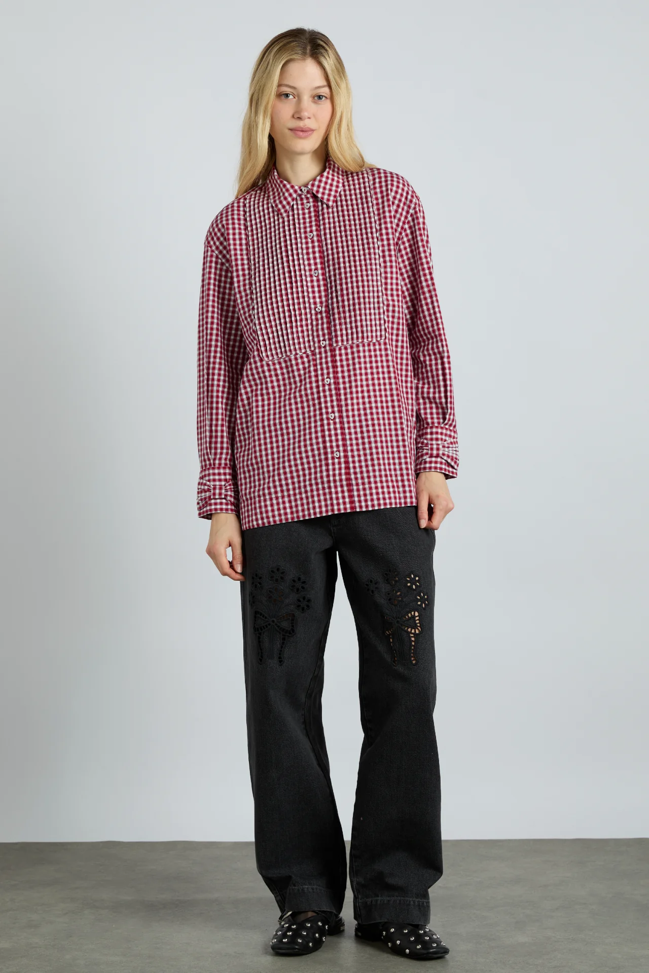michelle shirt - cherry gingham