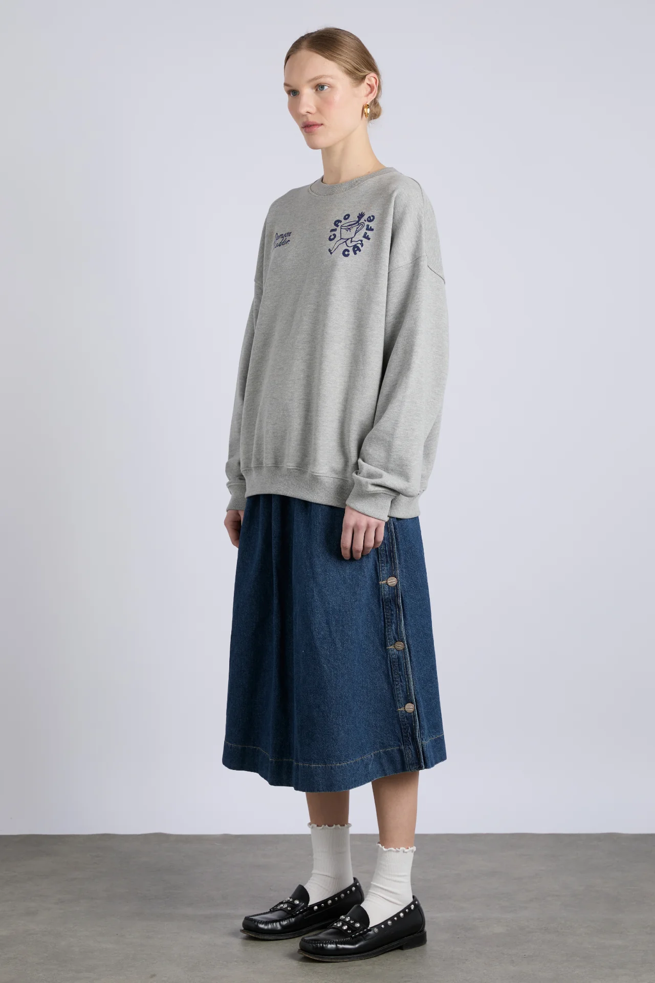 ciao cafe sweatshirt - grey marl