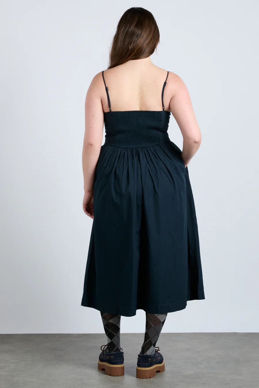 penelope apron dress - navy