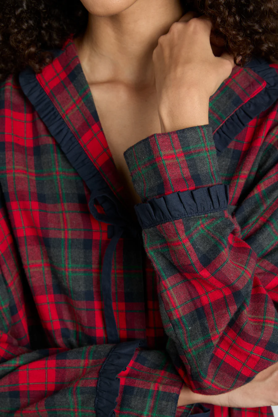 antonella pj set- red tartan