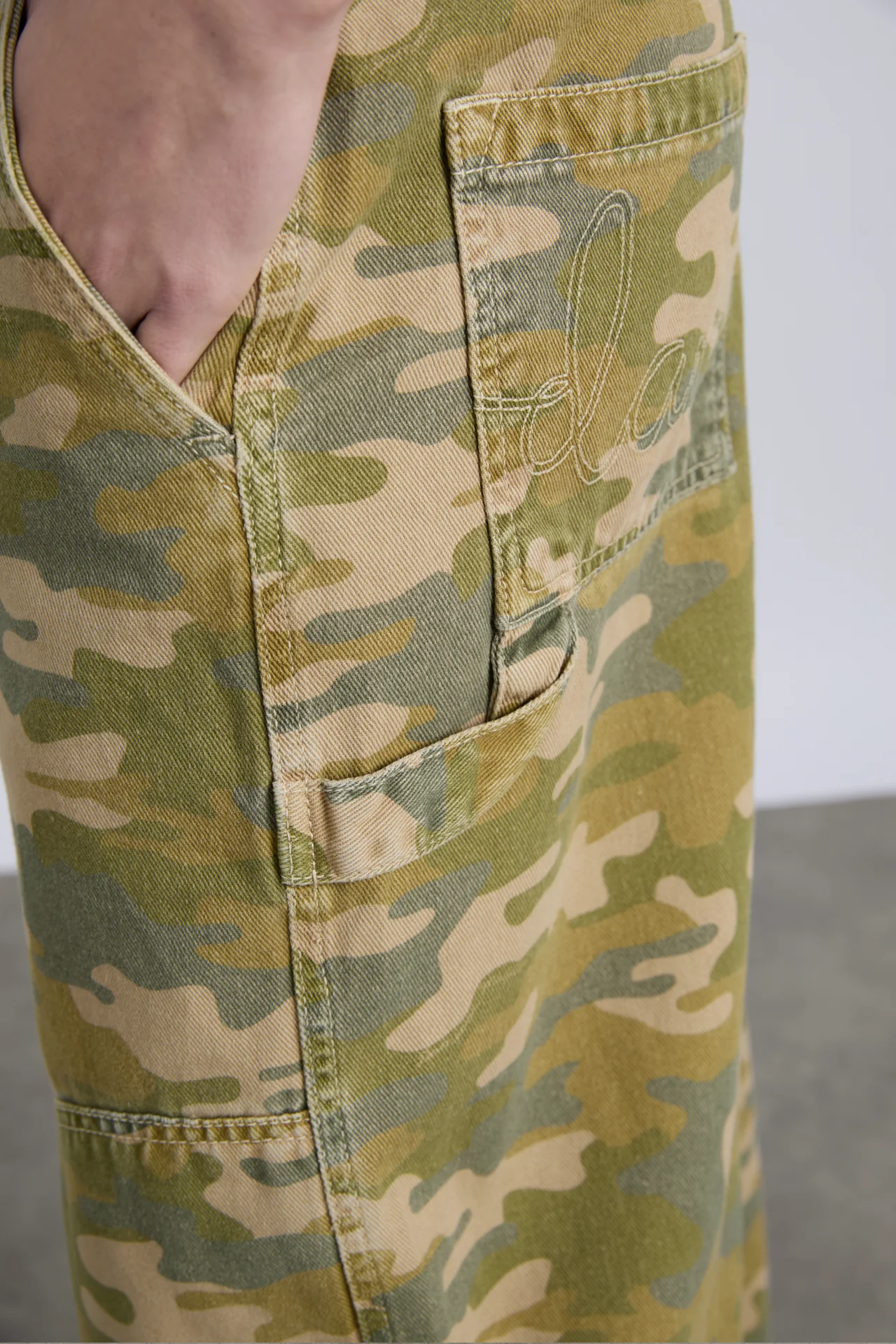 drew jeans - green camo