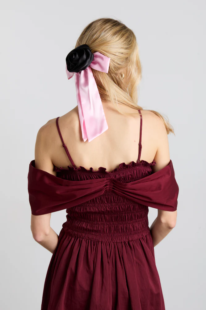 esmerelda mini multi-way dress - burgundy