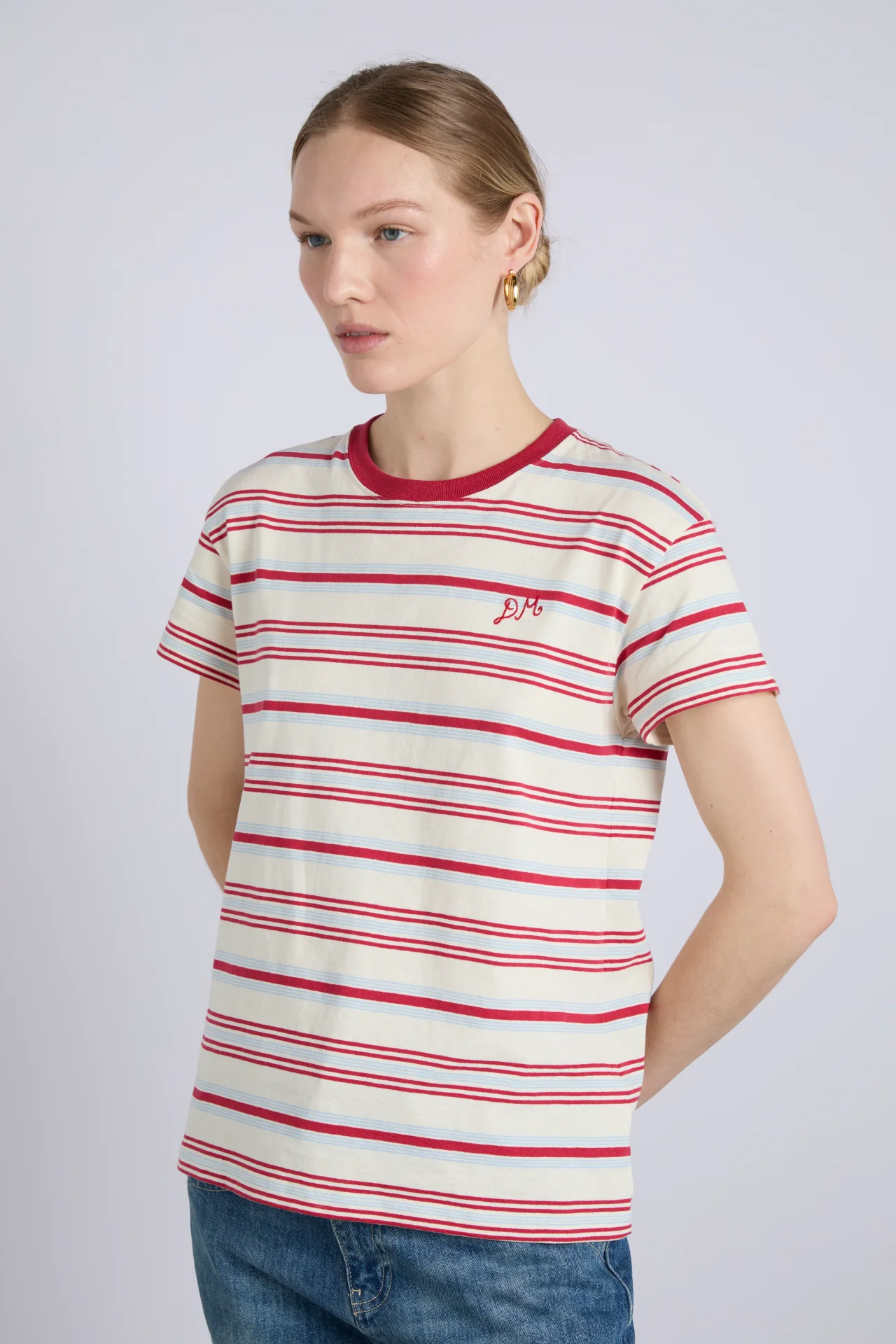 ariel shrunken tee - butter stripe