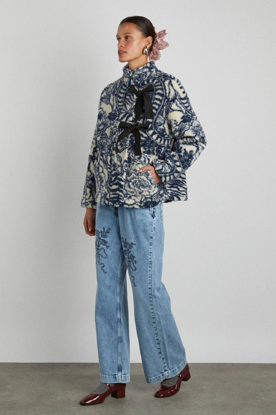 ingrid borg jacket - vase print