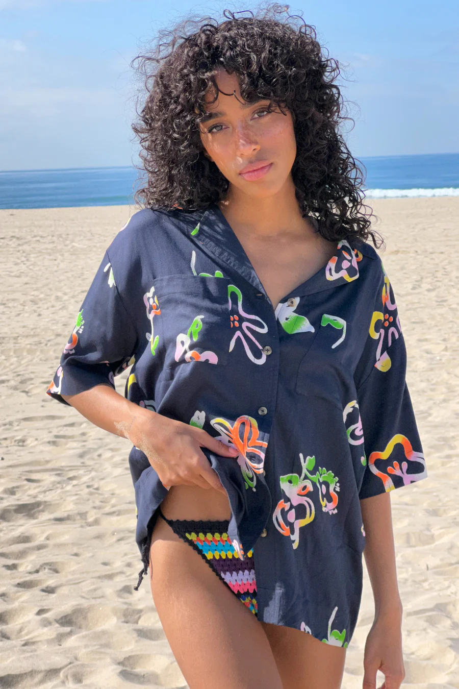 hana stripe bikini bottom