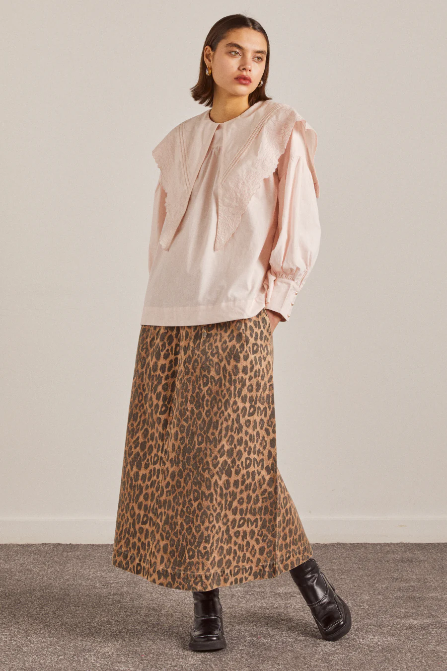 embroidered candy blouse - pink