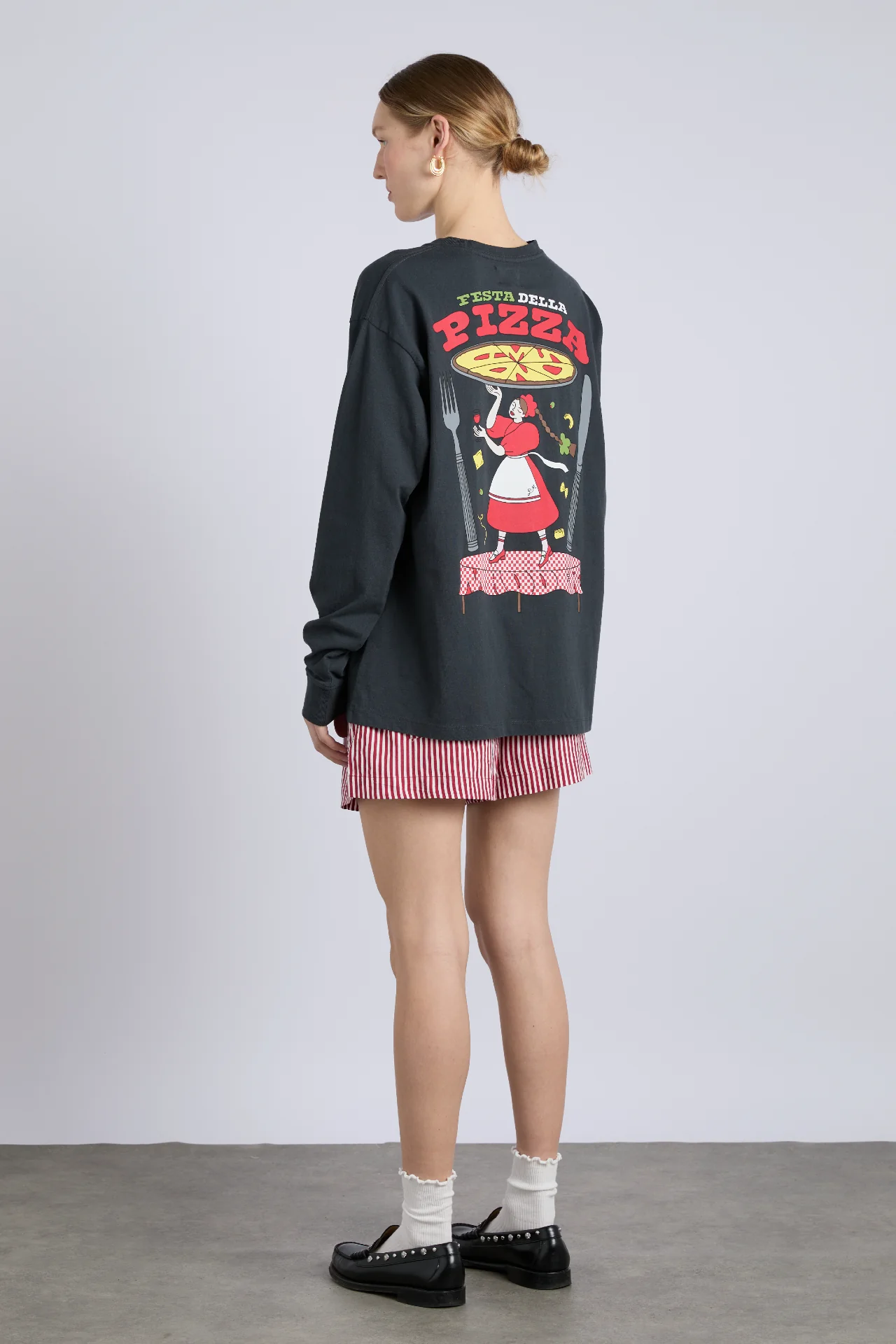 pizza party ls washed tee
