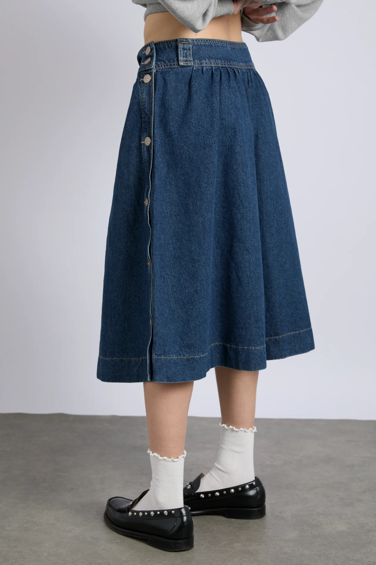 hollis midi skirt - dallas wash