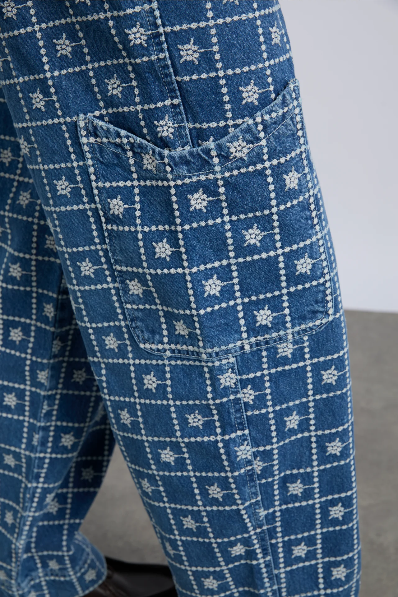 drew jeans - broderie