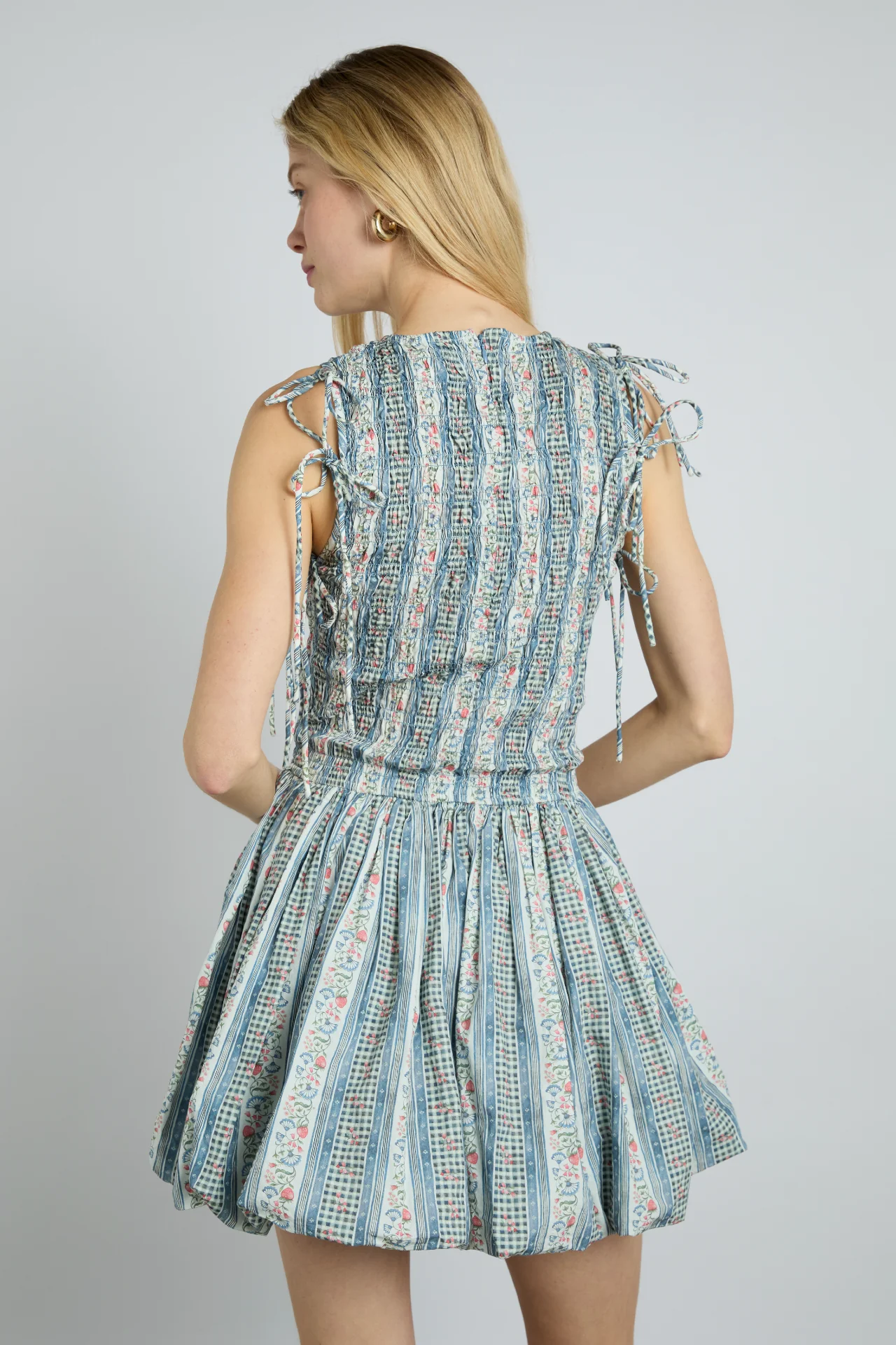 becca bubble mini dress - wallpaper floral