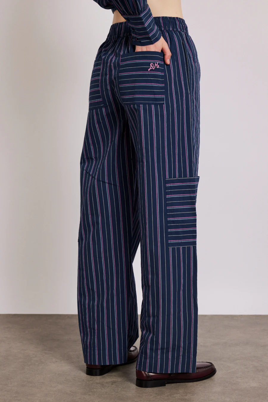 harrison trousers - navy stripe