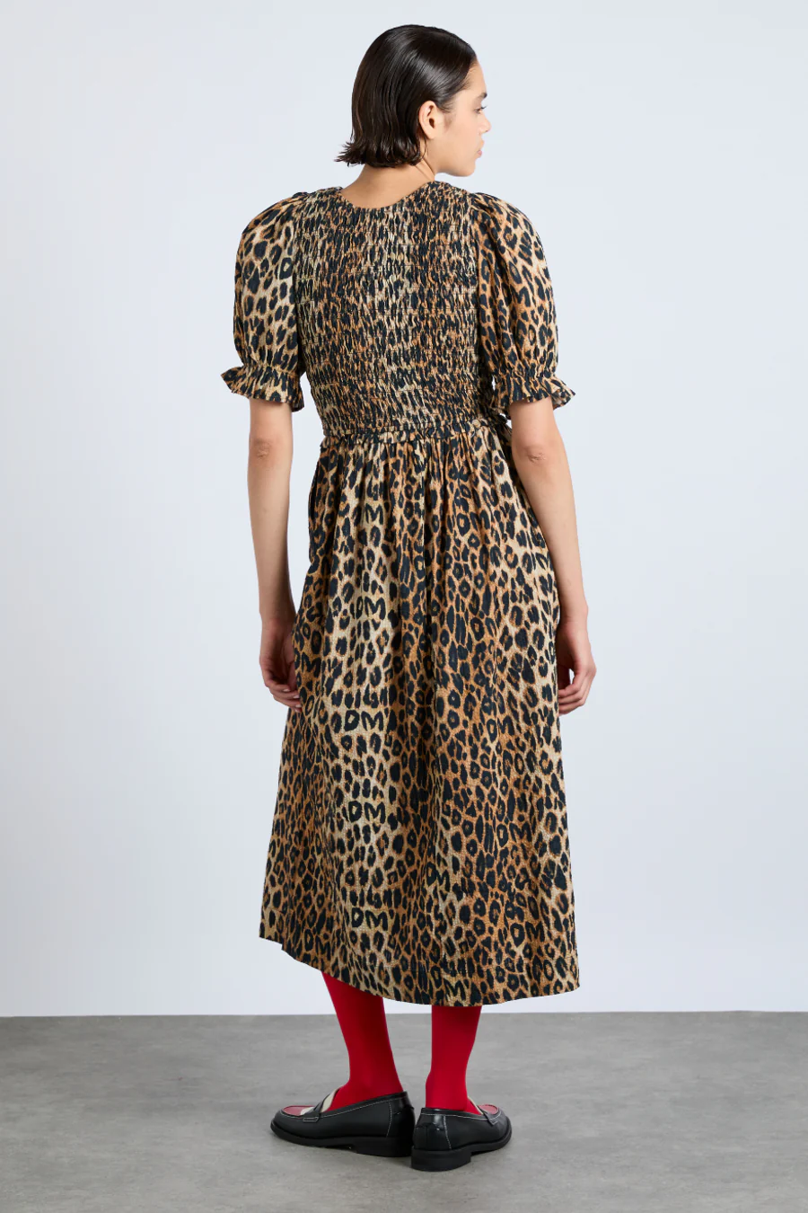 bluebelle midi dress - leopard