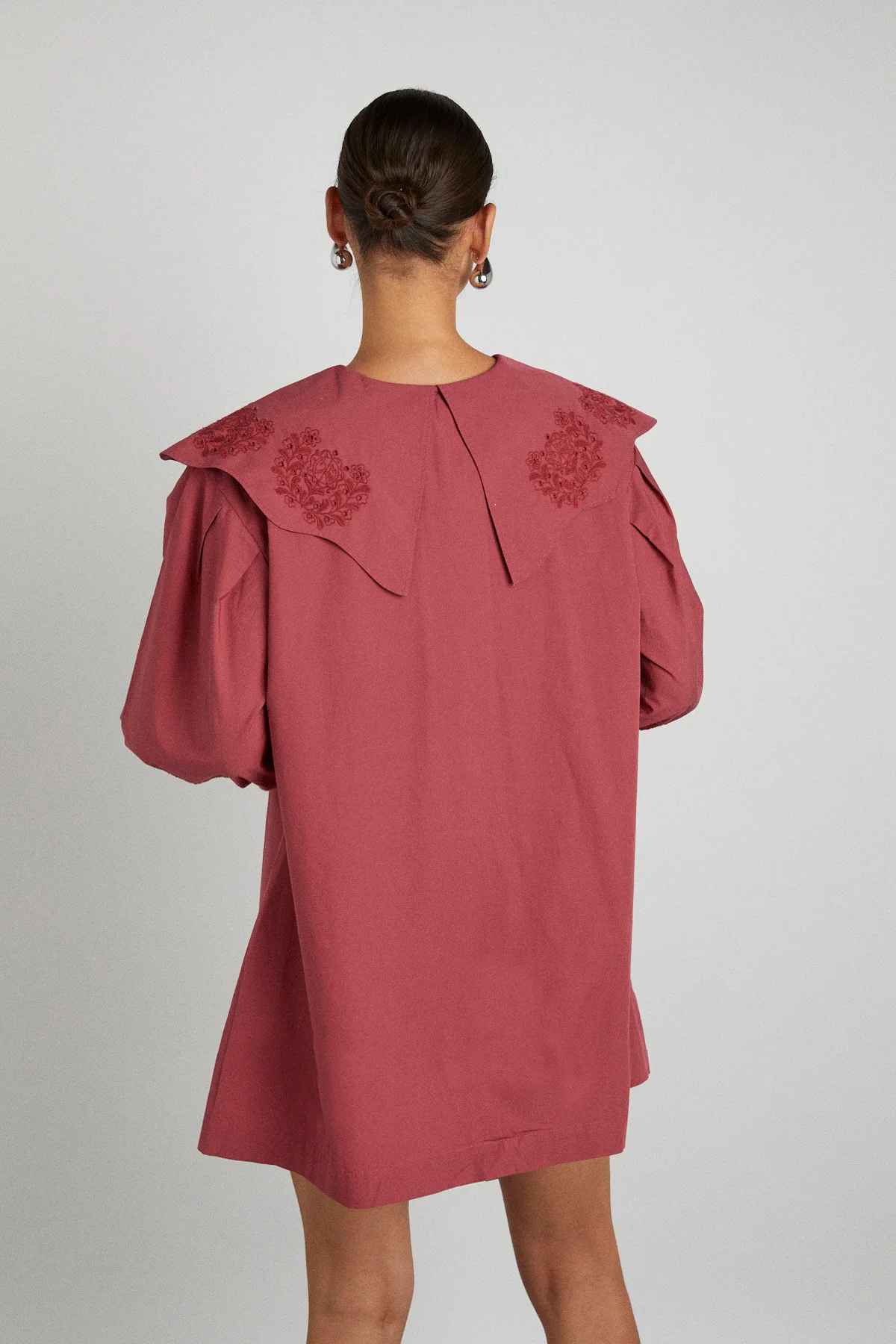 mimi mini dress - plum broderie