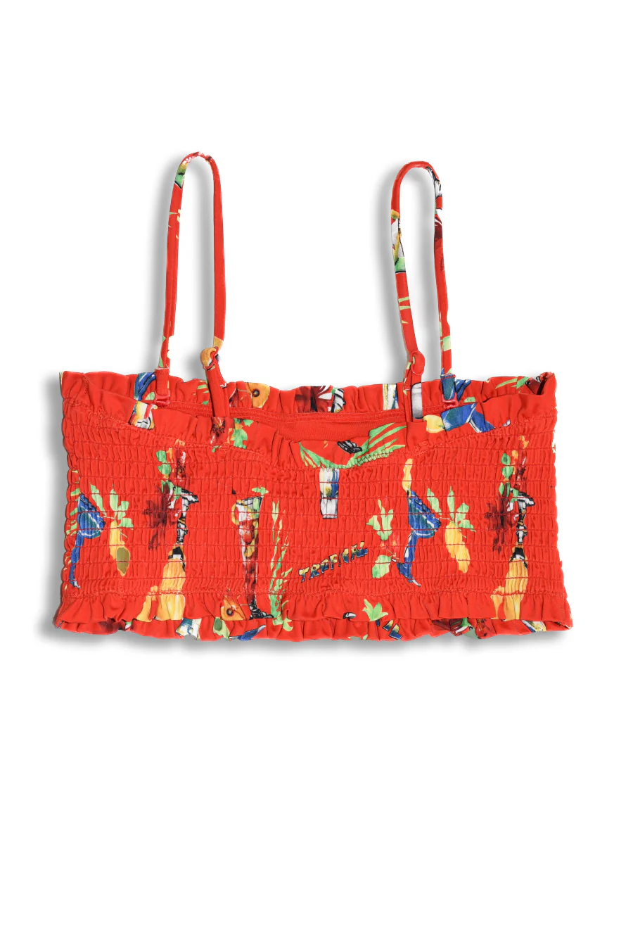 hettie shirred bikini top - cocktails