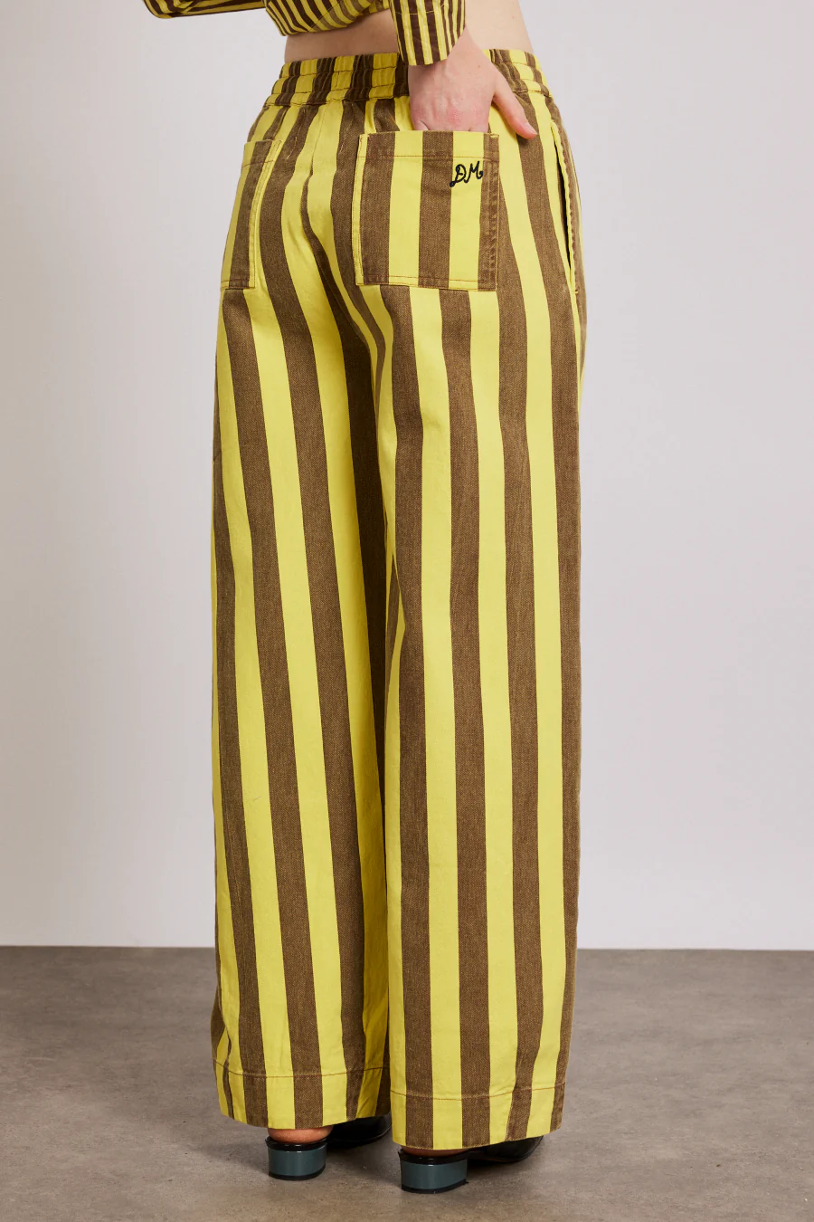 rafe pants - yellow choc stripe
