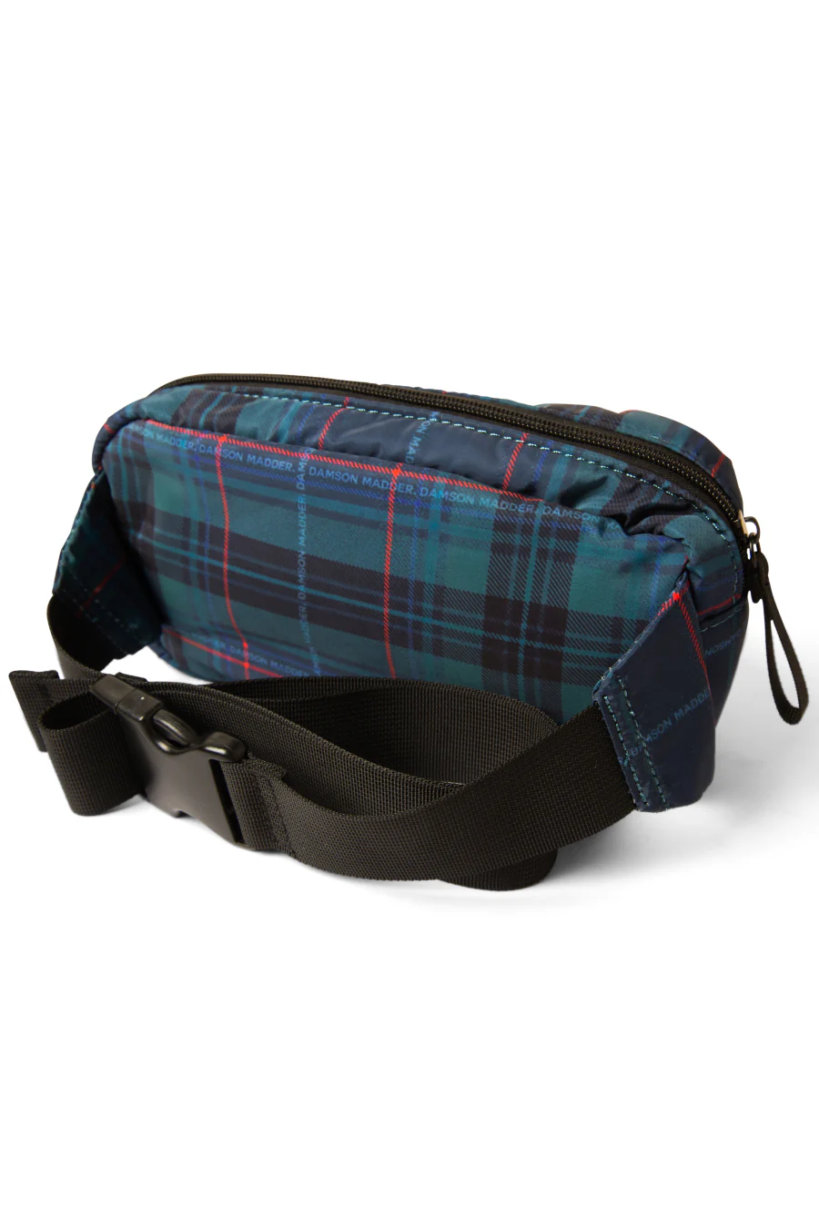 frill cross body bag in green check