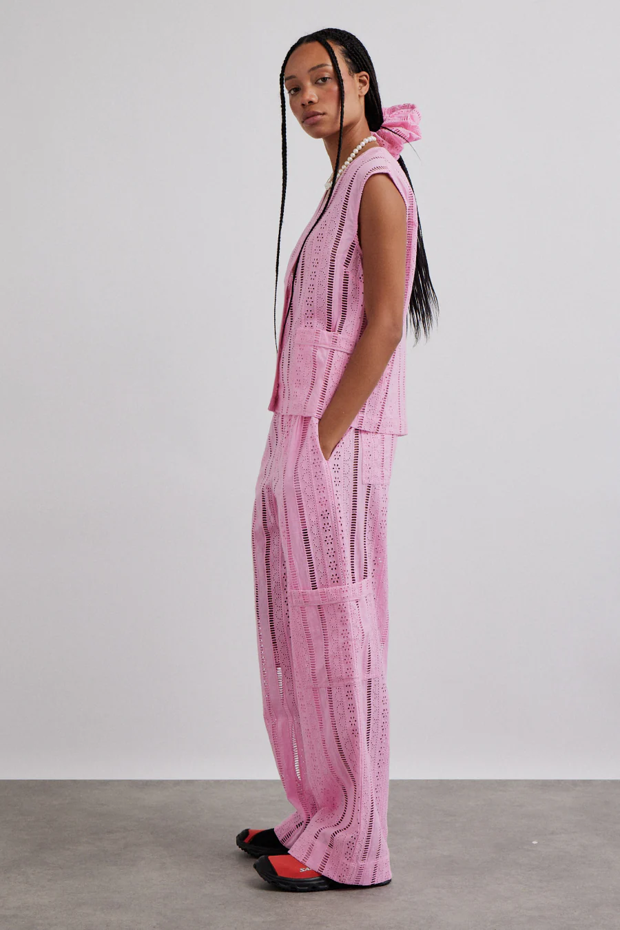 alys vest - pink broderie