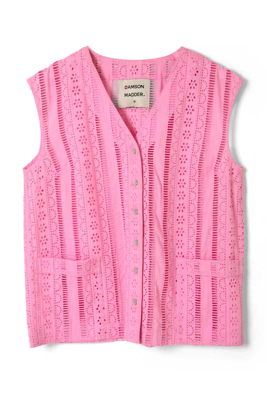 alys vest - pink broderie