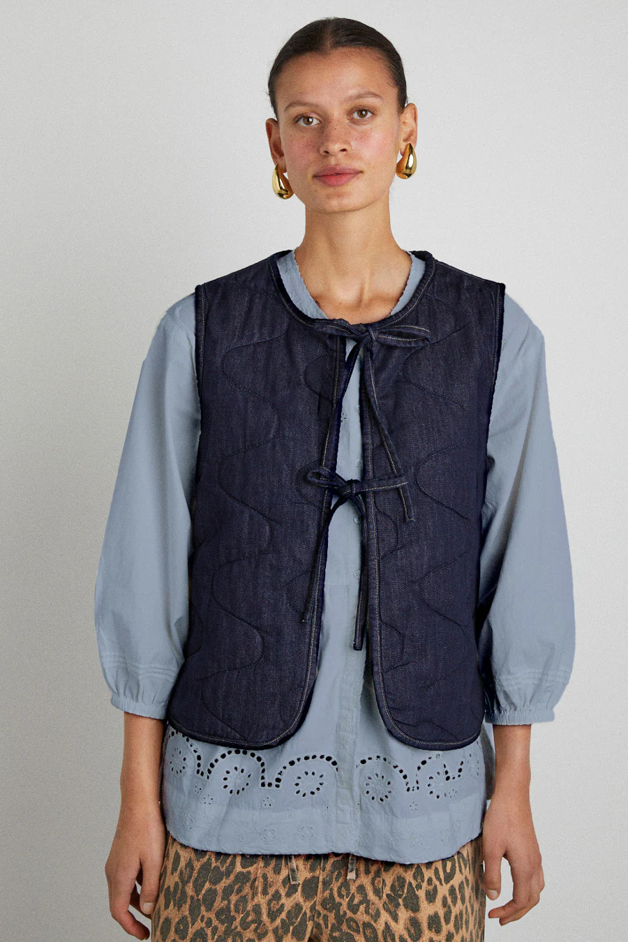 tilly gilet - indigo denim