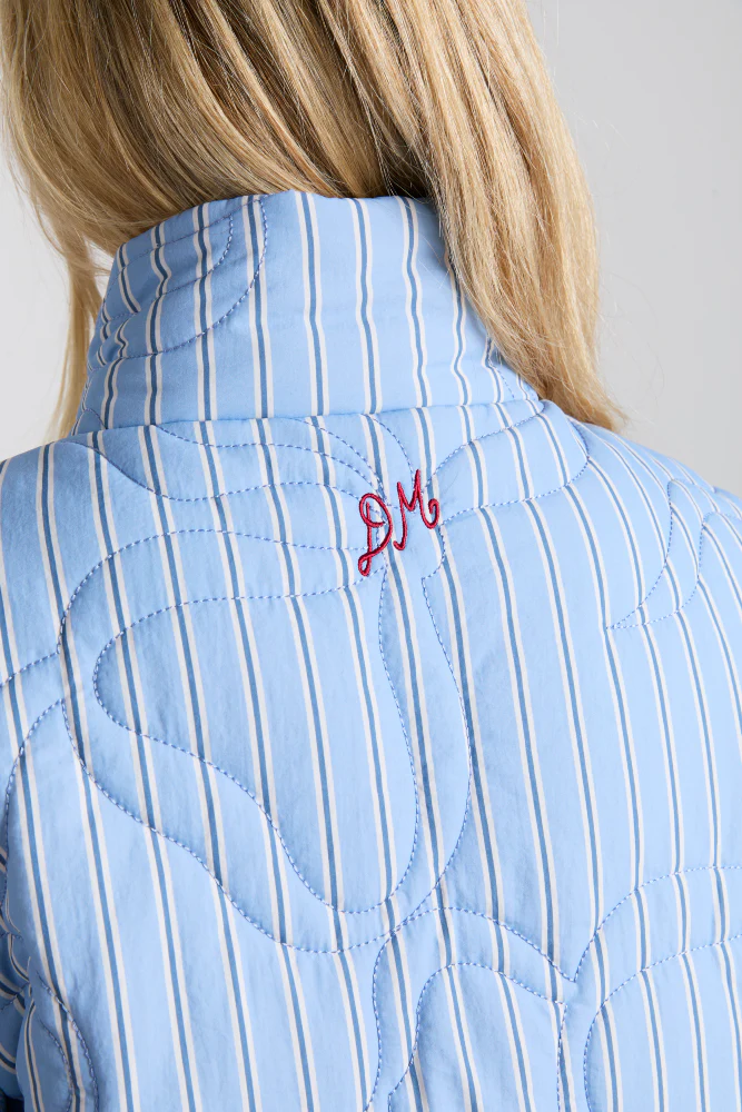 celeste quilted gilet - blue stripe