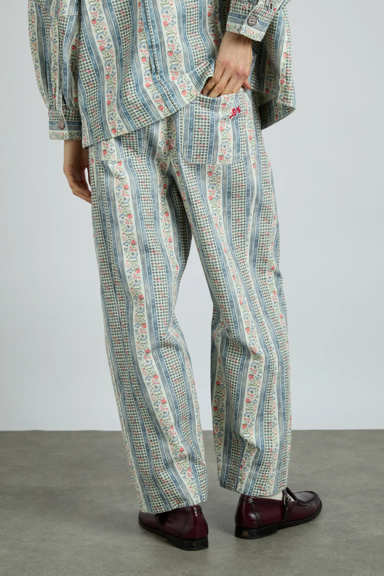 felix twill trouser - wallpaper floral