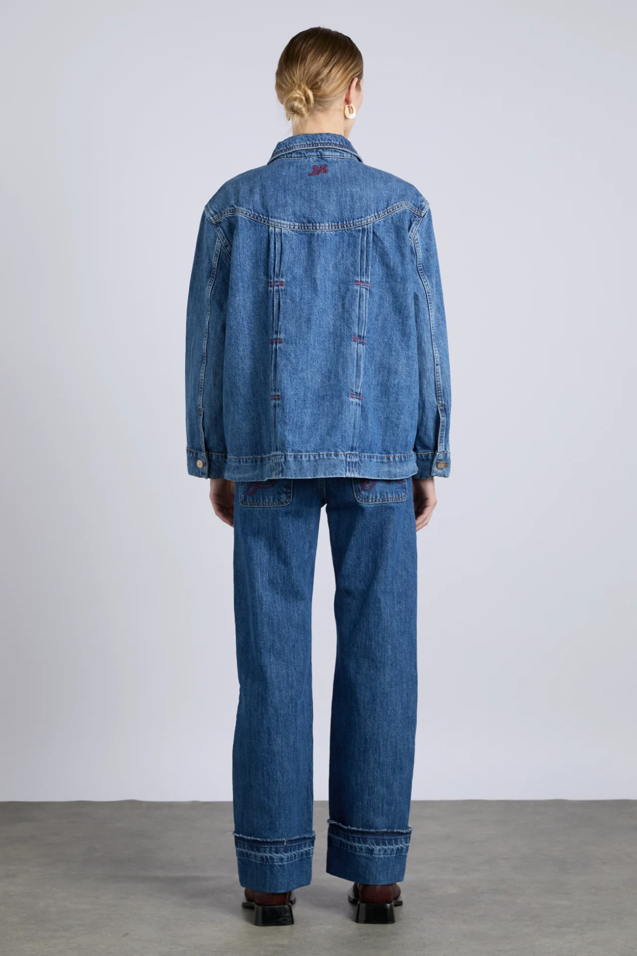 stevie shacket - mid wash