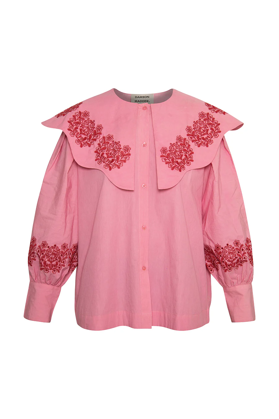 romeo organic cotton broderie blouse - pink